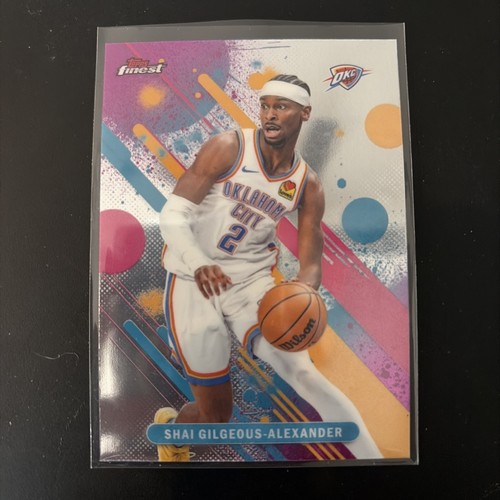 2025 Topps Finest Shai Gilgeous-Alexander [Blue Refractor] #66 card