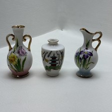 Vintage Mixed Lot Of Porcelain Miniature Vases One Japan   2 Ucagco Marked