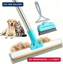 Carpet Rake for Pet Hair Removal Tool, Cat  Dog Pet Hair Remover Broom with 54"