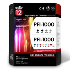 12 Color PFI-1000 Ink Cartridge 80ML Replacement for Canon imagePROGRAF Pro 1000