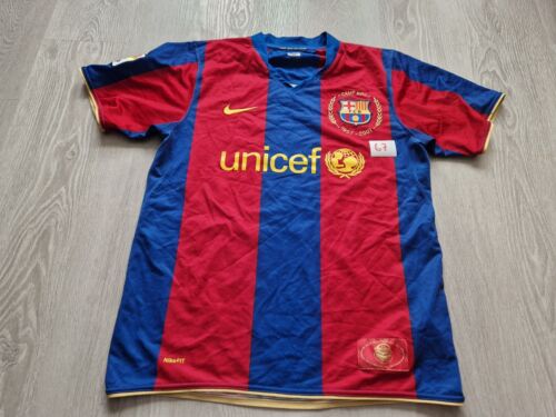 Mens Nike Barcelona Home football shirt 2007 - 2008 Size M - Afbeelding 1 van 11