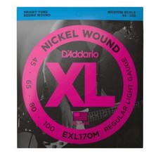 D'Addario EXL170M Nickel Wound Medium Scale 45-100 Bass Guitar Strings