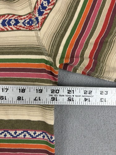 Polo Ralph Lauren Shirt Mens Medium Aztec Western Striped Henley Long Sleeve - Picture 7 of 8
