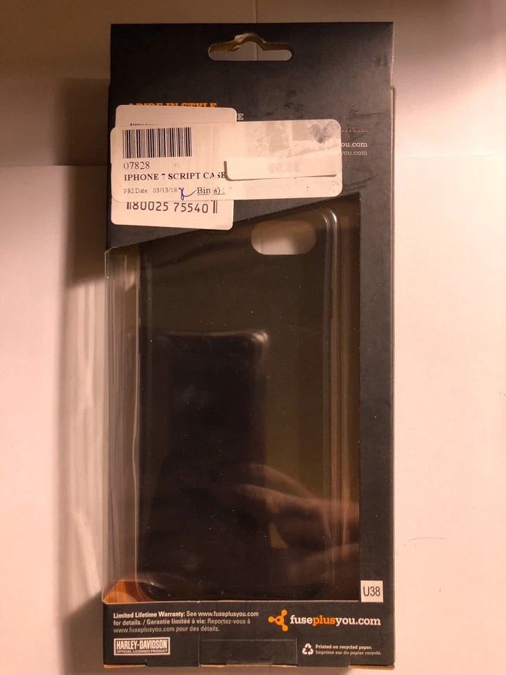 Funda protectora TPU negra para teléfono celular Harley Davidson iPhone 7. Nuevo en caja. Foto 3 de 4