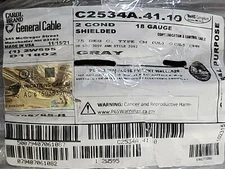 Carol C2534A 18/2C Shielded Twist Pair Power/Control Cable UL-2092 CMH Gray/50ft