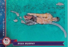 Ryan Murphy 2024 Topps Chrome Olympics Aqua Refractor /199 #184