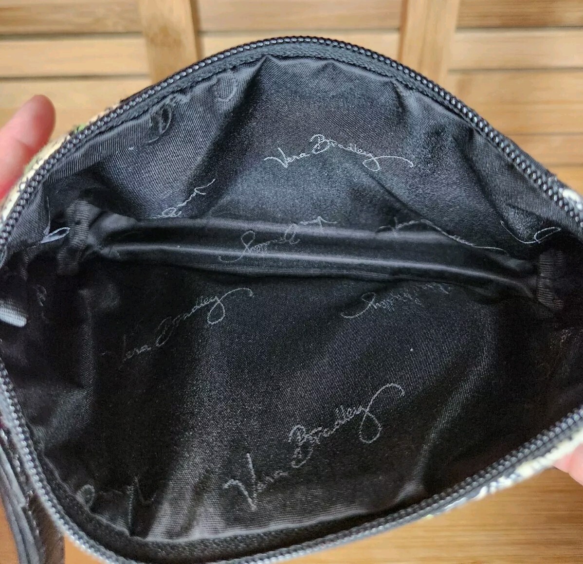 Vera Bradley "Patchwork Collection" Black Floral … - image 4