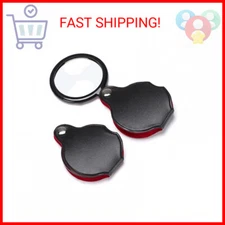 10X Small Magnifying Glass, 2 PCS Mini Pocket Magnifier Folding Magnify Glass