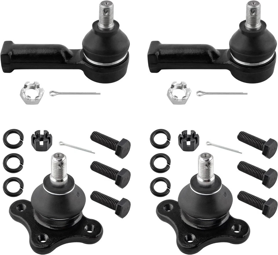 4X Front Upper Ball Joints + Outer Tie Rod Ends fit for Mazda B2000 1986-1987 - Image 2 of 4