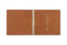 PLOTTER 5001 6-Ring Cowhide Steer Leather Binder Pueblo Square size Light brown