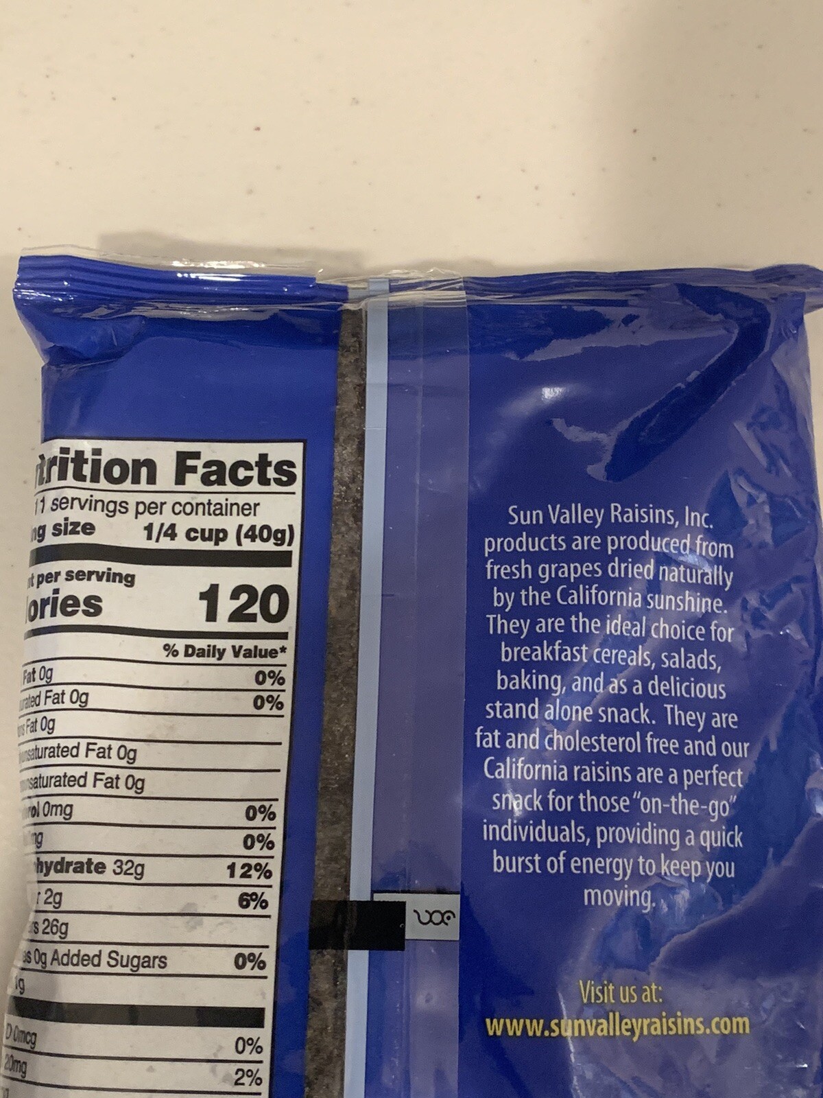 SUN VALLEY CALIFORNIA SEEDLESS RAISINS FAT & CHOLESTEROL FREE 15 OZ BAG USA MADE eBay