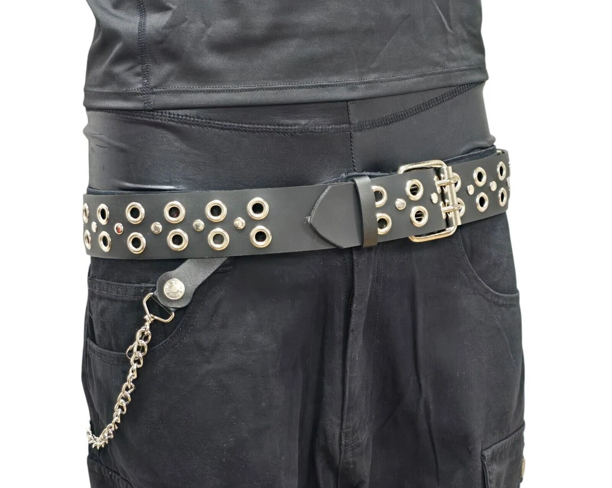 Sandro Paris Black Full Grain Calfskin Gold Eyelet Belt T2 Made in Albania Sandro_SFACE00488-34_F_1.jpg main image 4