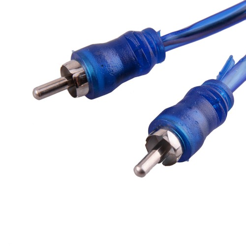 Blau RCA Y Verteiler Adapter Klinke Audio Kabel Stereo Stecker auf Buchse - Bild 2 von 5