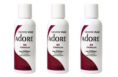 BL Adore Semi-Permanent Haircolor #068 Crimson 4oz X 3 Counts