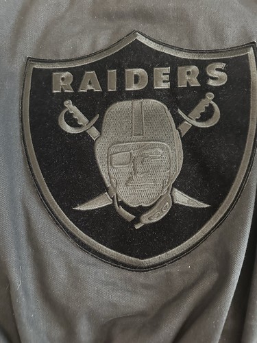 Seltene Vintage Jeff Hamilton Oakland Raiders schwarze Lederjacke Herren L Made in USA - Bild 4 von 15
