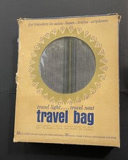 Travel Treat Clemco Vintage Travel Garment Bag Dress/Suit Grey NEW In Box NOS