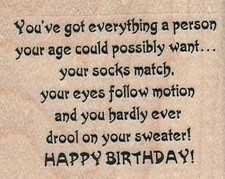 You've Got Everything A 2 1/4 x 1 3/4" Rubber Stamp, Special Occasion Stamp