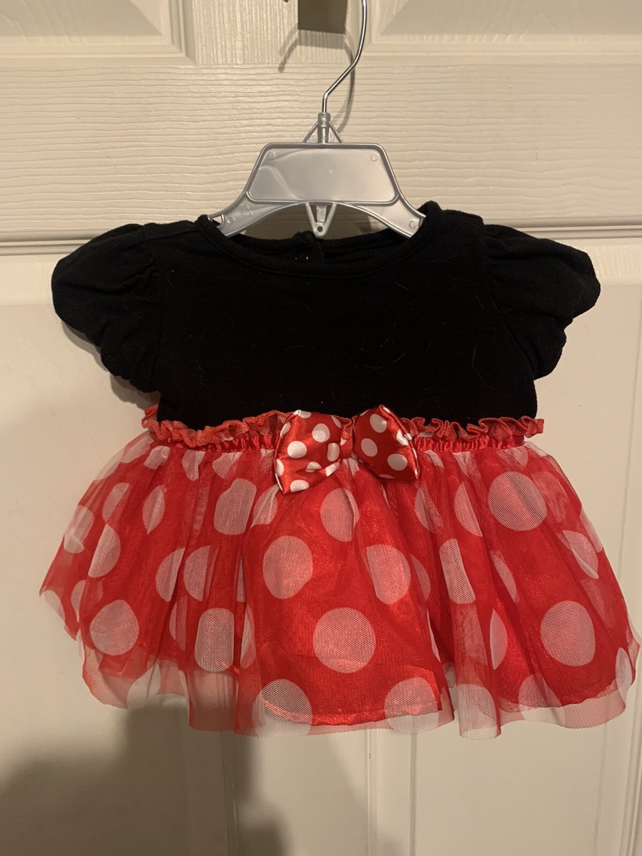 Disney Baby Minnie Mouse Red White Black Costume Dress Infant Size