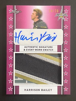 2020 Leaf Harrison Bailey All-American Bowl Auto Swatch Relic #/20 UNLV Rebels