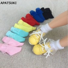 5pairs/lot Lace Short Socks for Blyth 1:6 Doll Sock For BJD Solid Color Sock
