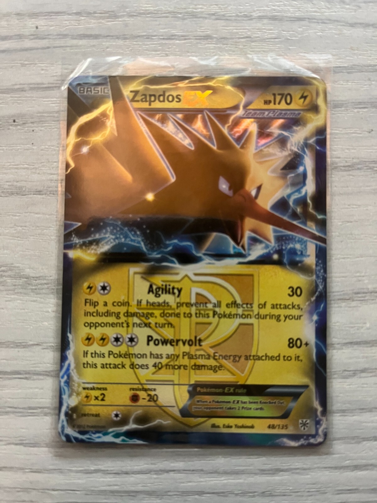 Pokemon Card Zapdos EX 48/135 Plasma Storm