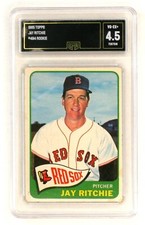1965 TOPPS BASEBALL CARD #494  JAY RITCHIE / RED SOX ROOKIE  GRADED 4.5  VG-EX+
