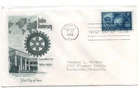 February 23 1955 Rotary International 8 Cent Stamp #1065 FDC Envelope