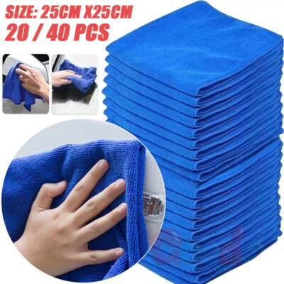 #ad 20 40Pcs Microfiber Cleaning Cloth No Scratch Rag Car Polishing Detailing Towel $9.99