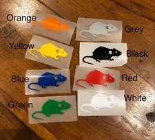 Rat Sticker x2 Vermin Pest Control Transfer Sticker Decal