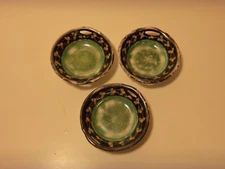 3 VINTAGE OPEN SALT PORCELAIN DISHES MARKED BAVARIA