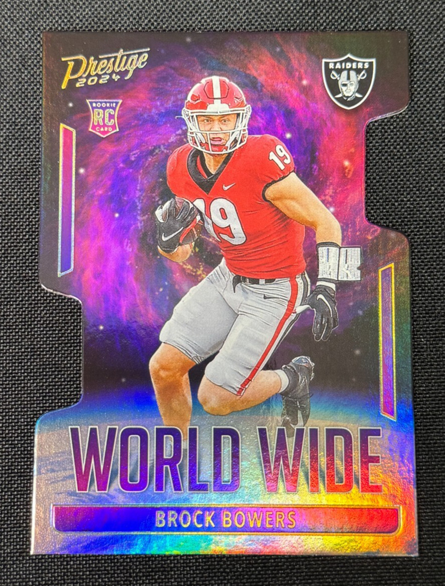 Brock Bowers Rookie World Wide Case Hit SSP 2024 Panini Prestige Raiders