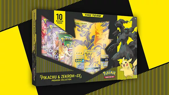  Pokémon TCG: Pikachu & Zekrom GX Premium Collection : Toys &  Games