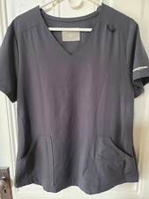 Skechers by Barco Women  s Scrub Top Size L Gray