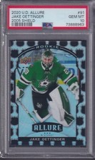 JAKE OETTINGER - 2020 Upper Deck Allure Rookie NHL Shield 2005 #91, PSA 10
