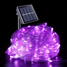 66FT 200LEDS Solar Outdoor Rope light 8 Modes for Camping Party Patio Decoration