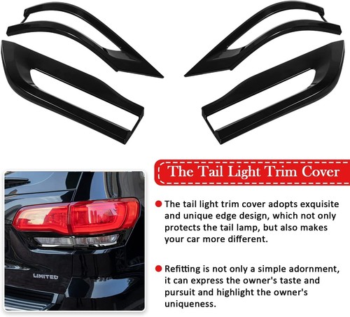 Door Handle Cover Kit & Tail Light Lamp Cover& Mirror Accessories Cover for Jeep - Foto 4 di 7