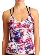 NWT Athleta Tankini Top Size XS Hypersonic Scoop Color Splash Padded NEW