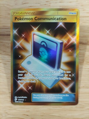 Pokemon Communication 196/181 Team Up NM Full Art Gold Secret Rare Pokemon  Card