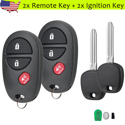 2 For 2007 - 2011 2012 2013 2014 2015 2016 Toyota Tundra Remote Fob + G Chip Key