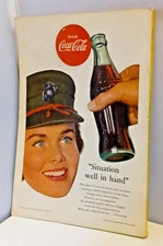 FULL PAGE COCA-COLA (COKE) AD ON BACK COVER! National Geographic Feb 1953 Sudan