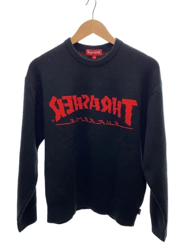 Pull tricot Supreme (épais S acrylique noir uni occasion