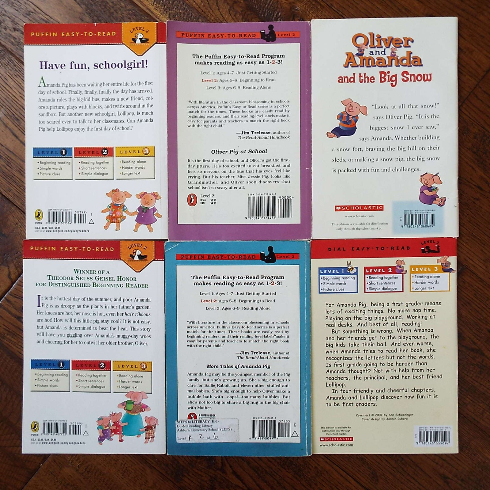 Lot 6 Oliver and Amanda Pig Series Readers Vtg Books by Jean Van Leeuwen thumbnail 2