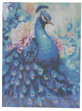 STRETCHED CANVAS FRAMED DIAMOND DOT ART KITS - HOBBY LOBBY - Peacock