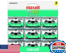 Maxell MC-60 UR Microcassettes - Pack of 9 for Dictation/Vintage Recorders