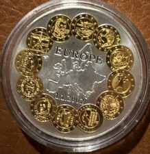Medaillen 1 Gedenkm. zur Einführung des Euros am 1. Januar 2002 siehe Fotos sehr