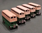 Vintage 1954 Dinky Meccano diecast metal Leyland Double Decker Bus x5, Ref 290