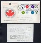 CANADA 1970 FDC Cover; Replacement Cachet; Japan Expo Plate Block; CP Insert