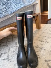 Hunter Women s Black Rubber Rain Boots US 7.5