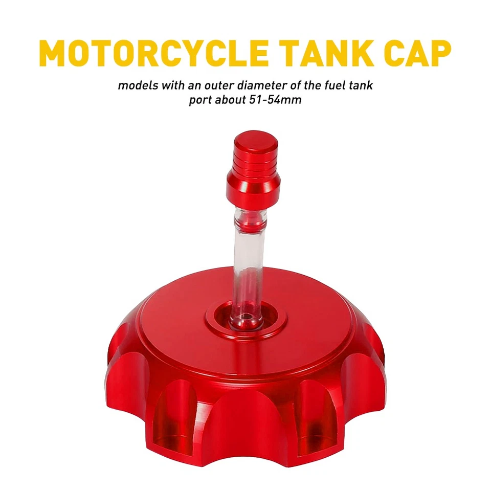 Se adapta a la suciedad motocicleta ATV rojo combustible tanque tapa ventilación válvula aire tubo respirador EE. UU. Foto 2 de 4