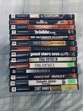 Sony Playstation 2 PS2 14 Games Bundle Lot Marvel Vs Capcom 2 fully functional